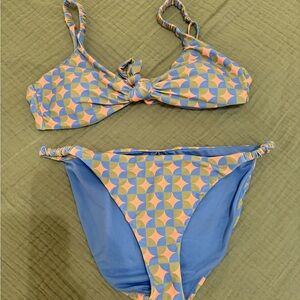Raisins Geometric Blue and Orange Bikini